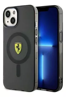 Funda Protector Ferrari Para iPhone 15 Humo Magsafe
