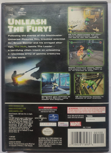 Hulk Gamecube (Usado)
