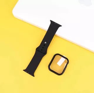 Correa De Silicona + Case Para Apple Watch De 42mm