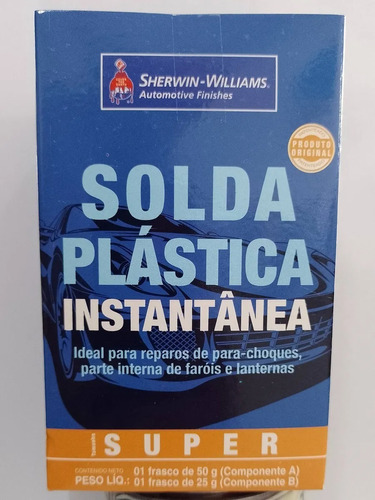 Solda Plástica Reparo Plastico (2 Componentes) S.w. Plastico
