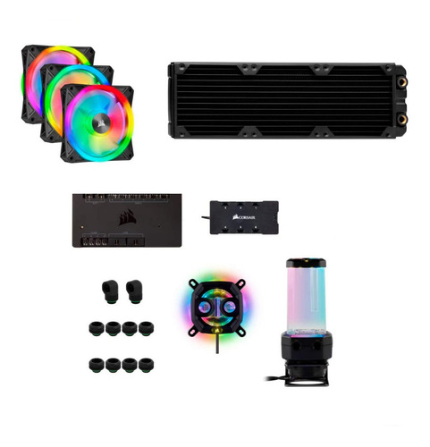 Resfriamento Custom Corsair Hydrox Series Icue Xh305i Rgb Led Rgb/black
