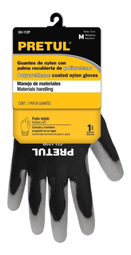 Guantes De Trabajo Recubiertos De Poliuretano Medianos