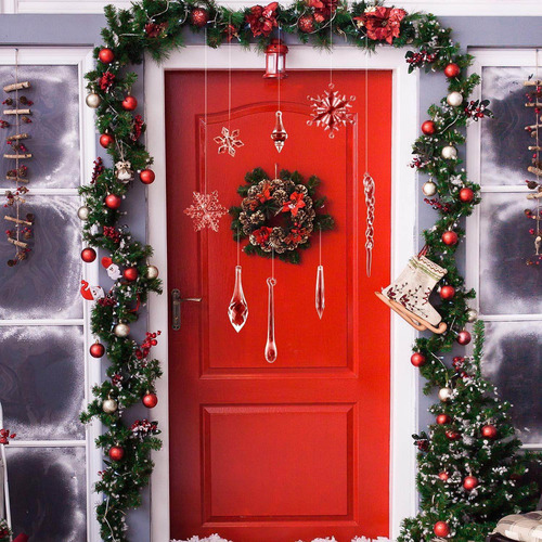 57 Pcs Carámbanos Copos De Nieve Para Decoraciones Navideñas