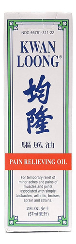 Kwan Loong, Aceite Medicinal Para Alivio R&aacute;pido Del D