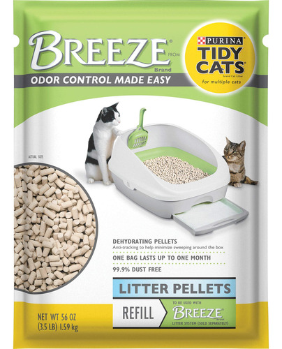 Tidy Cats Breeze - Pellets De Arena Para Gatos, Repuesto De
