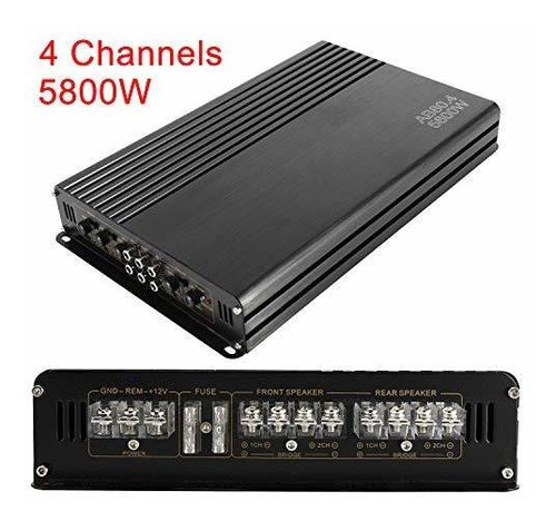 Amplificador Coche 5800w 12v 4 Ch Super Bass Subwoofer Amp