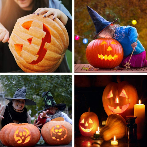 Juego De Tallado De Calabaza De Halloween,10 Piezas En