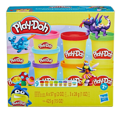 Playdoh Pack De Colores - 9 Latas - Hasbro
