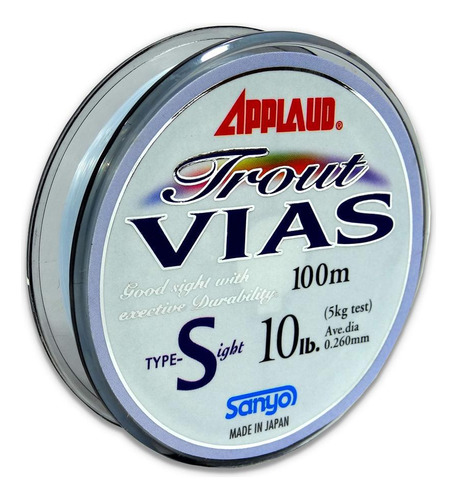 Linha De Pesca Monofilamento Applaud - Trout Vias 100m