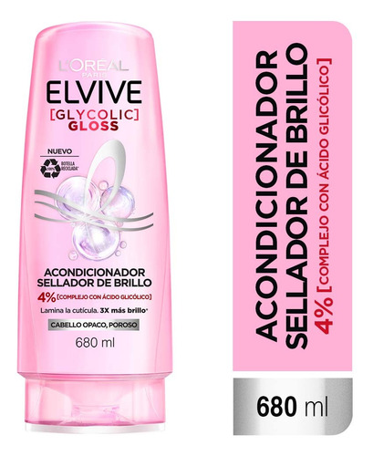Acondicionador Elvive Glycolic Gloss 680 Ml