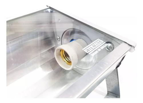 Refletor Projetor Metal Pe180 E27 Cinza Até 180w