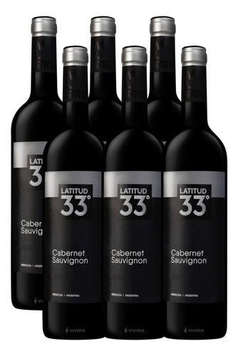 Vinho Tinto Argentino Latitud 33 Cabernet Sauvignon 6 Und
