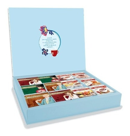 Imagen 2 de 2 de Caja De Té Grande 12 Div Celeste