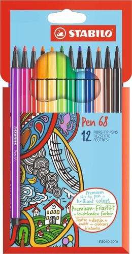 Marcador Stabilo Pen 68 Set 12 Colores