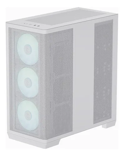 Chasis Gabinete Gamer Apnx C1 Blanco X4 Fan Argb