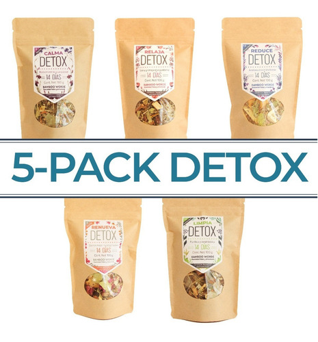 5-pack Tisanas Detox 500 G