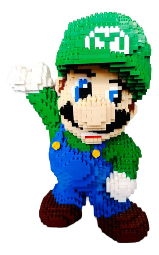Mario Fichas Luigi Bowser Bloques Mini Para Armar Juguetes