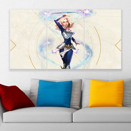 Cuadro Triptico League Of Legends Lux 72cm X 40cm Canvas Art