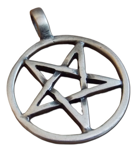 Pingente Mystic Pentagrama Invertido 666 M D M - Estanho Yah