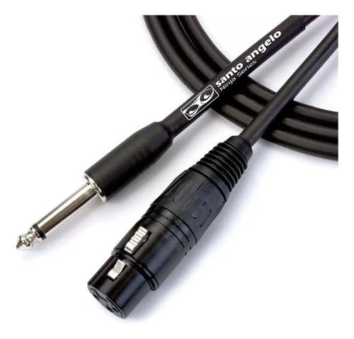 Cabo Santo Angelo Ninja Microfone 0,20mm P10 Xlr F 7 Metros