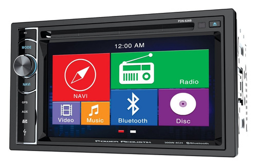 Autoestereo Power Acoustik Pdn-626b Gps Usb Aux Doble Ding