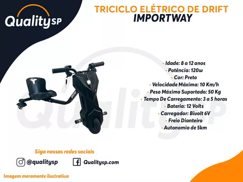 Drift Triciclo Elétrico 120W BWDTE-120W