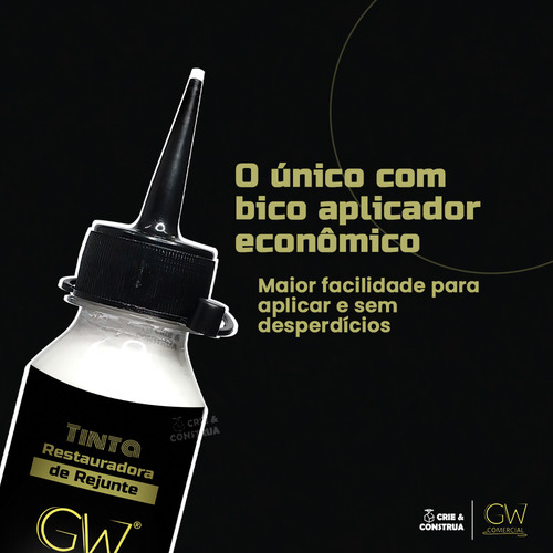 Kit 2 Tinta De Rejunte Gw Restaura Fácil 200ml Branco