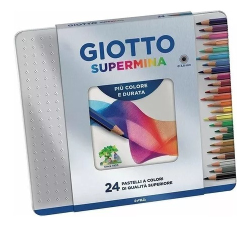 Lapices Giotto Supermina En Lata X 24 Colores