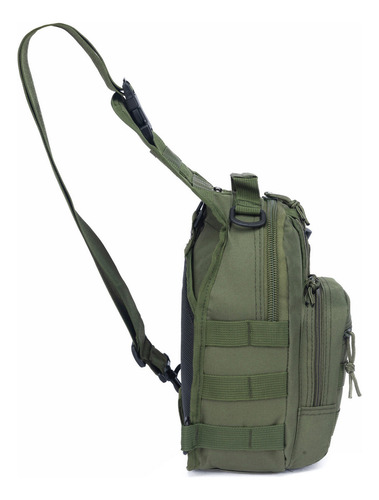 Bolsa Militar Shoulder Bag Tática Transversa Reforçada Peito Cor Verde-musgo