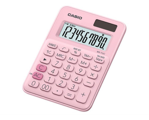 Calculadora Casio Ms7uc-pk Solar Somos Tienda 