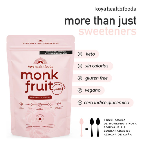 Monk Fruit Blend Endulzante Natural 1kg Koya Health Foods