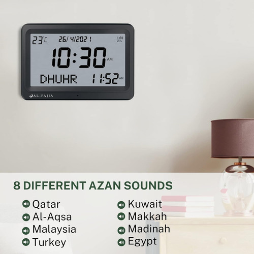 Reloj Qsnmieo Azan Para Ee. Uu., Automático En Todo El Mundo