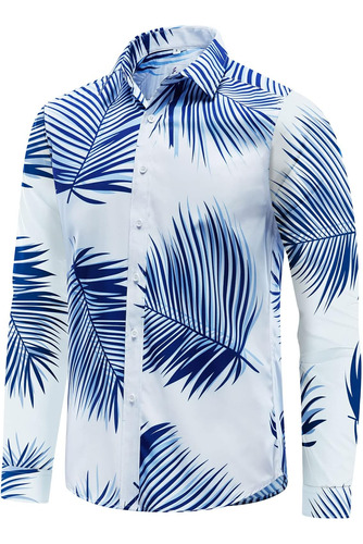 Euow Poleras Hawaianas Para Hombre Con Estampado Floral Casu