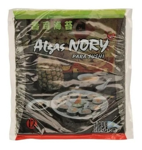 Algas Para Sushi Nory Argendiet X 12 Planchas