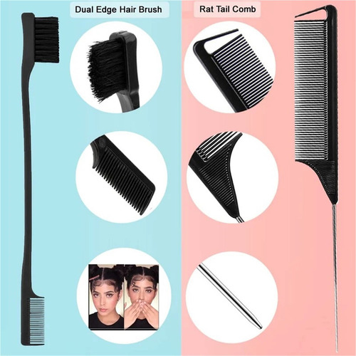 Set Of Combs For Combing And Braiding Hair,ten-piece Suit