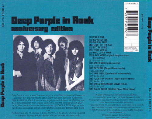 CD Deep Purple - In Rock - Anniversary Edition - Remastered