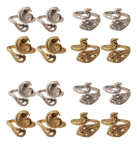 16x Anillos Crochet Ajustable Bucle De Tejido Avanzado Guía