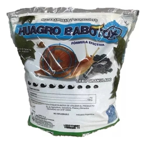 Pack Caracoles Babosas Babotox Huagro 250g X 5u