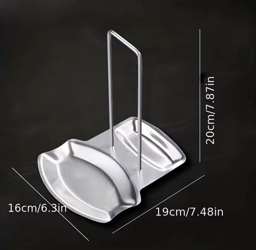 Soporte Para Cucharas Tapas Utensilios De Cocina Plateado