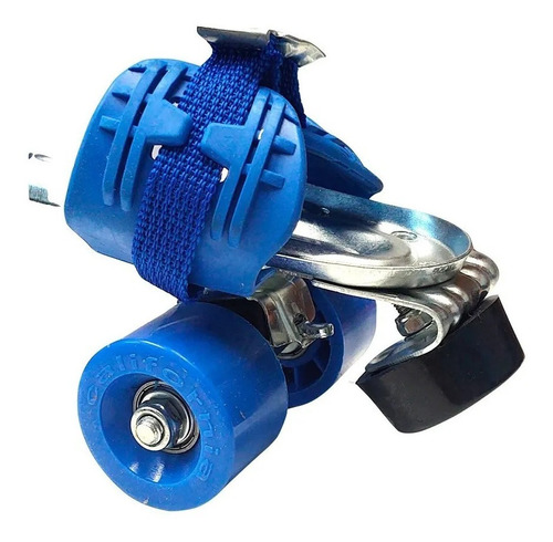Imagen 5 de 11 de Patín De Metal Extensible 4 Ruedas Con Agarraderas - Azul