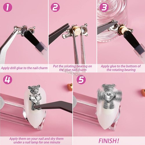 Accesorios Para Dijes Para Uñas Giratorio Uñas Decoradas 30p