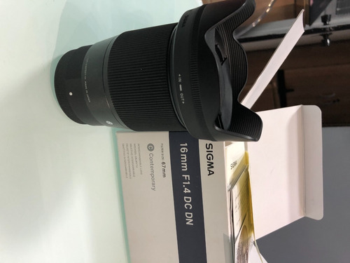 Imagem 4 de 5 de Sigma 16mm F/1.4 (novo) Sony Dc Dn E-mount Sony Envio Rapido