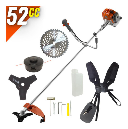 Roçadeira Gasolina Tekna Rl520acntk 52cc 2hp + Kit Lâminas