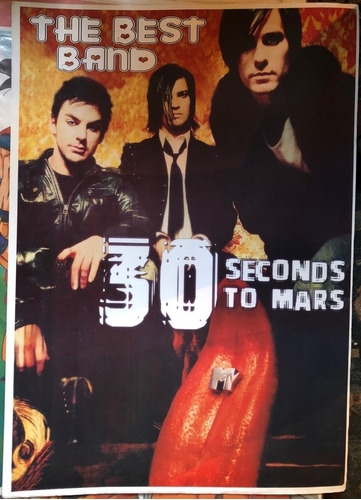 Afiche 30 Seconds To Mars, The Best Band 100 Cm X 70 Cm