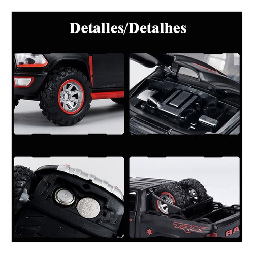 Dodge Ram Trx Miniatura Metal Coche Con Luces Y Sonido 1:32