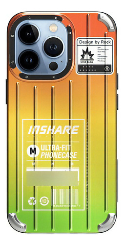 Capa Rock Space Dream Color laranja com design iphone 14 pro max para Apple iPhone Compatível com iphone 14 pro max de 1 unidade