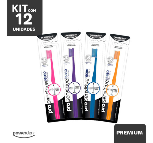 Kit Com 12 Escovas De Dente Pro Sensitive Cerdas 6580