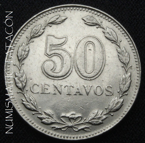 Moneda Argentina 50 Centavos Niquel 1941