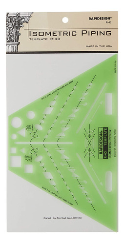 Rapidesign Plantilla Isométrica De Tuberías, 1 Cada (r43).