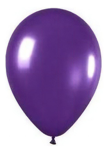 Globo Látex Liso Colores R9 X 25und Color Morado Radio 9